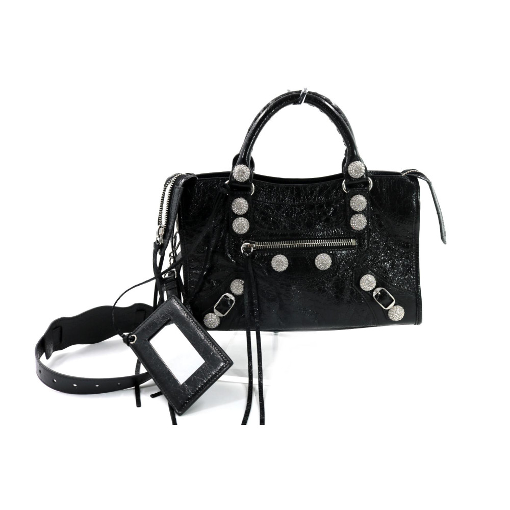 Balenciaga City Small Schwarzes Leder