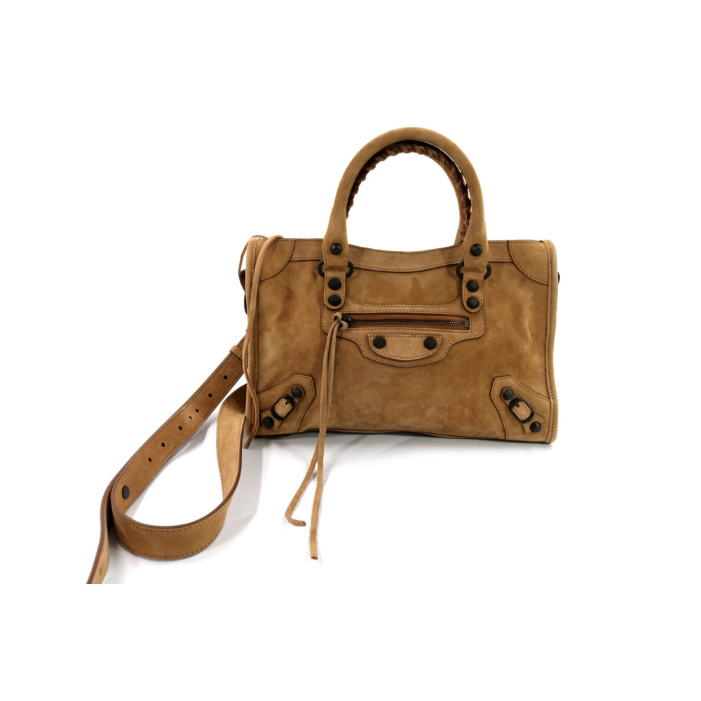 Balenciaga City Small Wildleder Beige