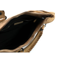 발렌시아가 시티 스몰 스웨이드 베이지