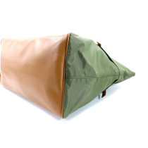 Prada Khaki Canvas Travel Duffel Bag