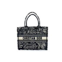 Dior Book Tote Tela Blu e Bianca