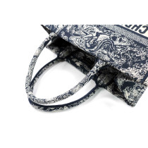 Dior Book Tote blau-weiße Leinwand