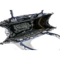 Dior Book Tote blau-weiße Leinwand