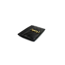 Saint Laurent Cassandre Leather Card Holder Black