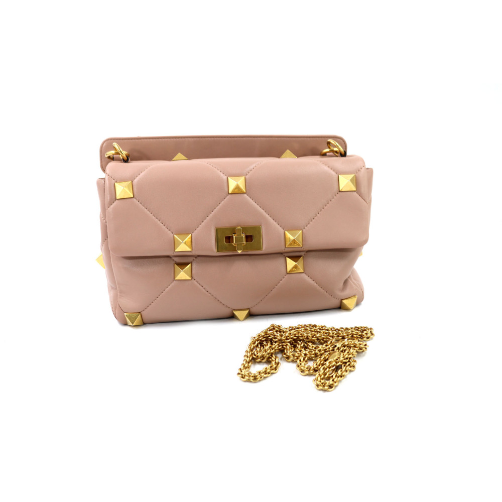 Valentino Roman Stud Pelle Beige