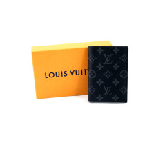 Louis Vuitton Reisepasshülle Schwarzes Canvas