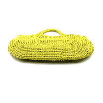 Prada Green Straw Shopping Bag