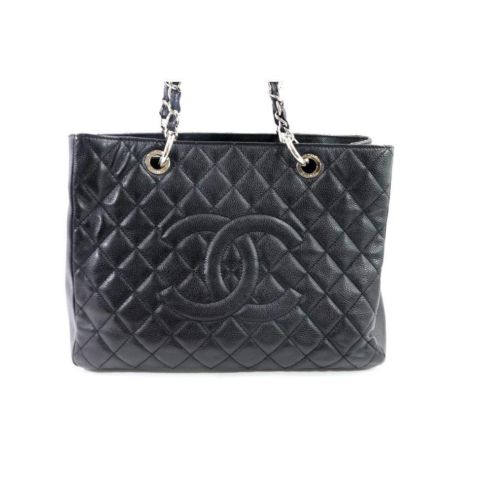 Chanel GST Schwarzes Leder