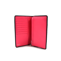 샤넬 블랙 앤 화이트 가죽 지갑