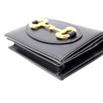 Portefeuille Gucci Horsebit Cuir Noir