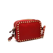 Valentino Rockstud Camera Bag Red Leather