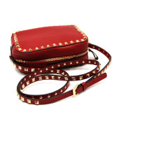 Valentino Rockstud Camera Bag Pelle Rossa
