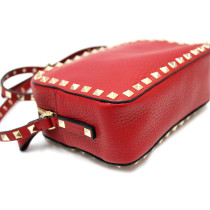 Valentino Rockstud Camera Bag Rote Leder