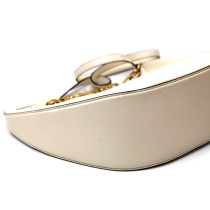 Valentino VLogo Moon Hobo Leder Elfenbein