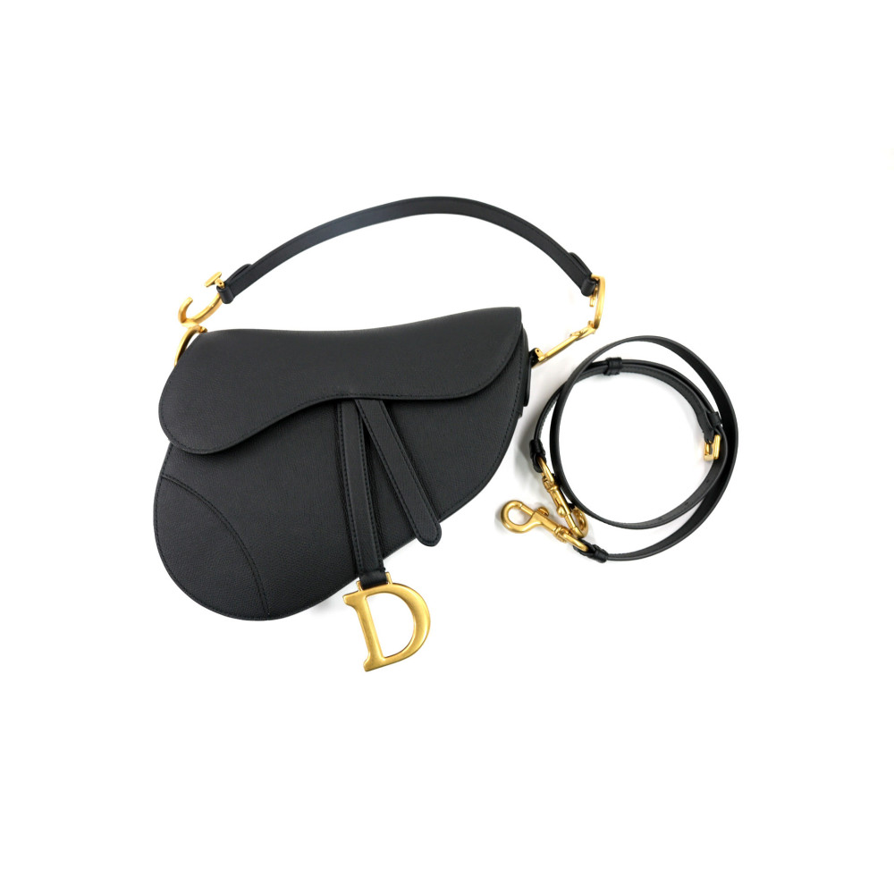 Dior Saddle Schwarzes Leder