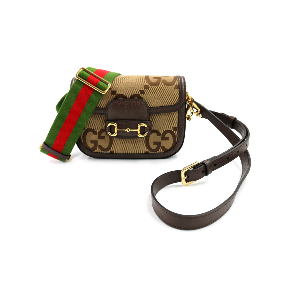 Gucci Horsebit 1955 GG Jumbo Beige