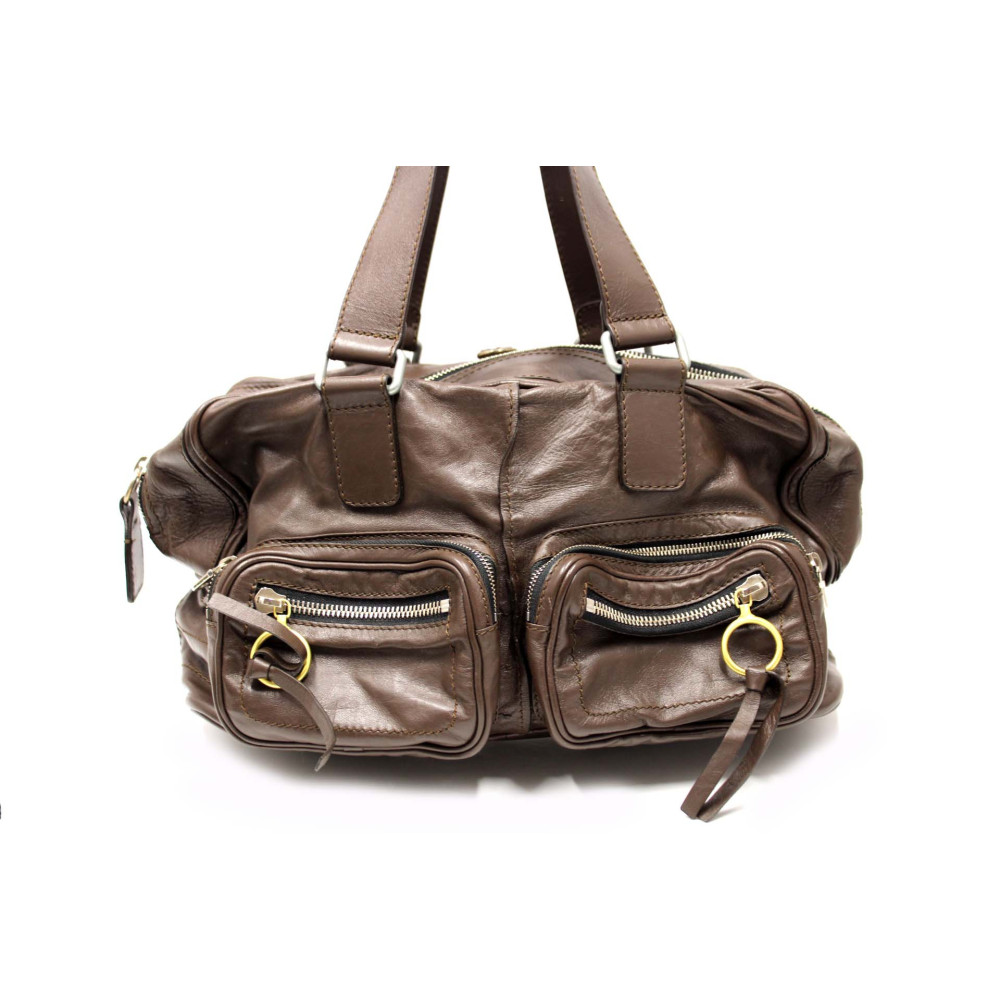 Chloe Betty Leather Mud Brown