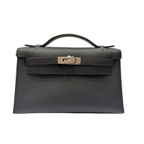 Hermes Kelly Mini Schwarzes Leder