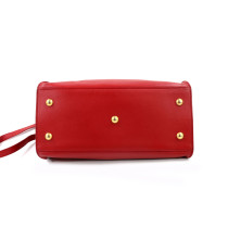 Saint Laurent Red Leather Cabas