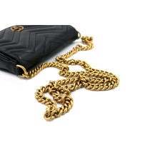 Gucci Marmont Half-Moon Black Leather