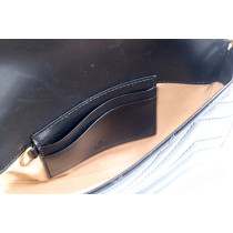 Gucci Marmont Half-Moon Black Leather