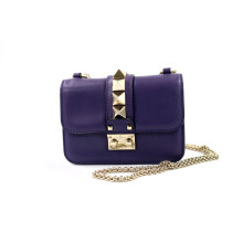 Valentino Glam Lock Purple Leather