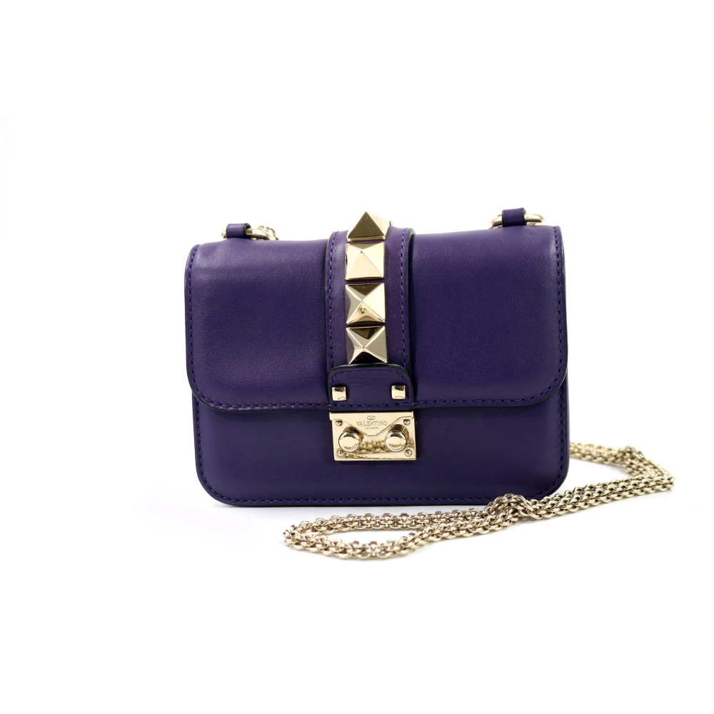 Valentino Glam Lock Pelle Viola