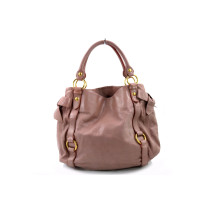 Miu Miu Rosa Leder Shoppingtasche