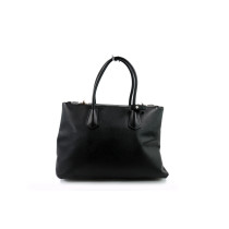 Prada Black Leather Shopping Bag