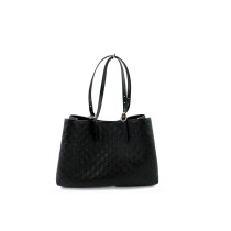 Gucci Shopping Emblem Black Leather