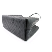 Gucci Shopping Emblem Schwarzes Leder