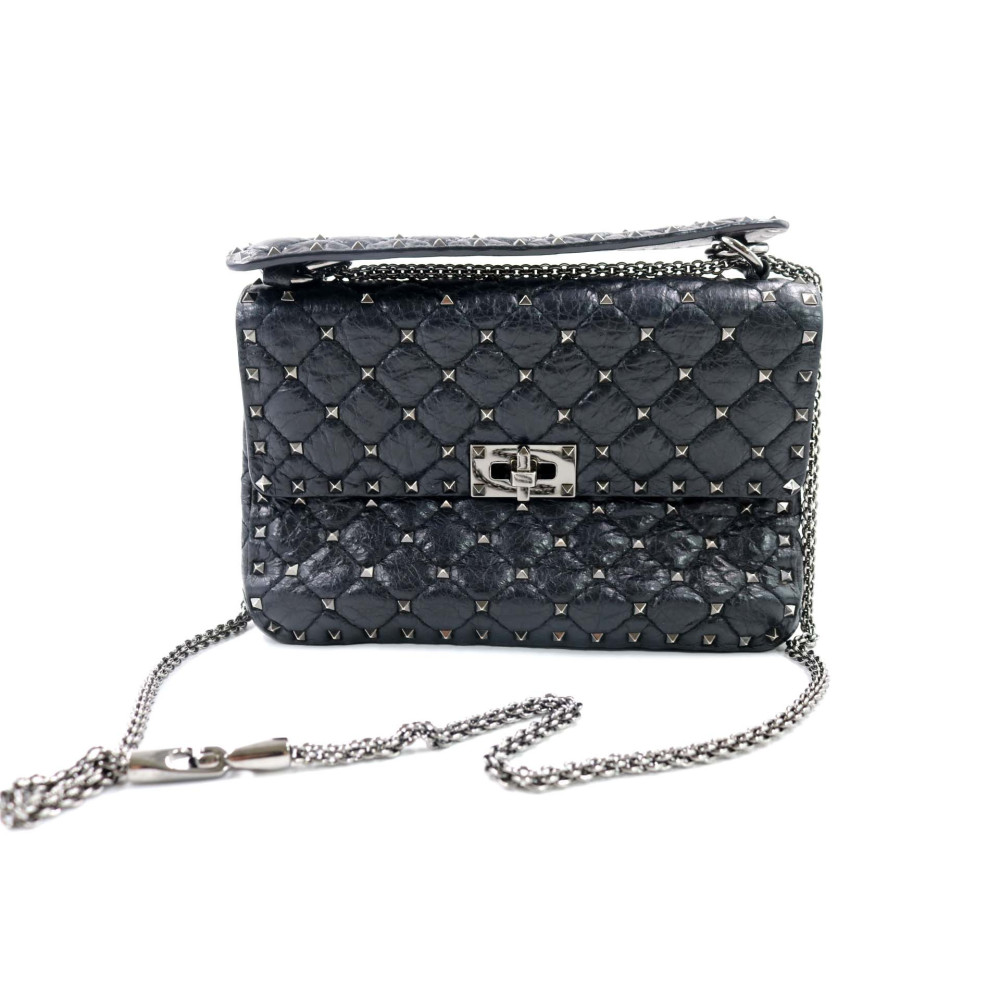 Valentino Spike Cuir Noir