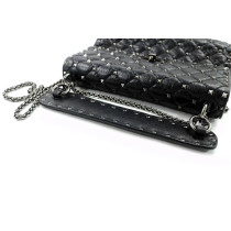 Valentino Spike Schwarzes Leder