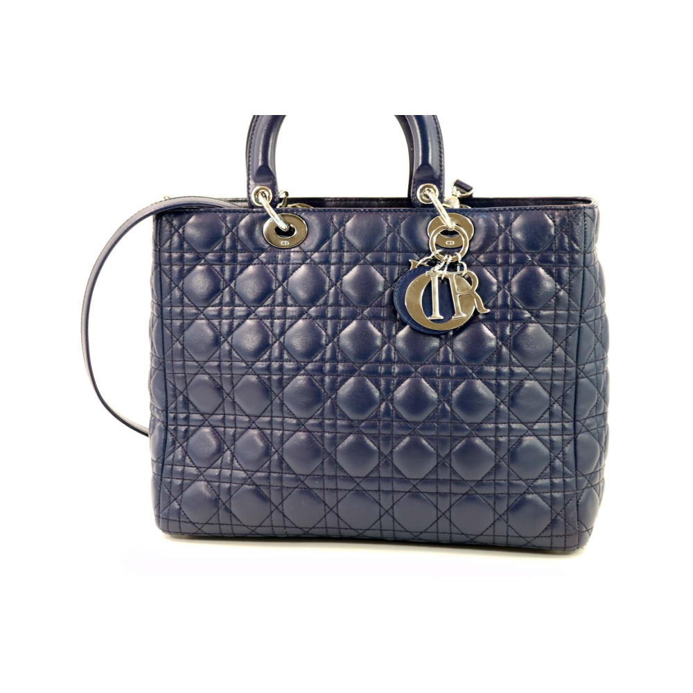 Dior Lady Dior 7 Leder Cannage Blau