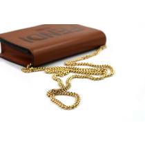 Fendi Wallet on Chain Pelle Marrone