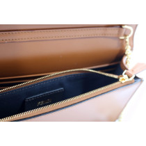 Fendi Wallet on Chain Pelle Marrone