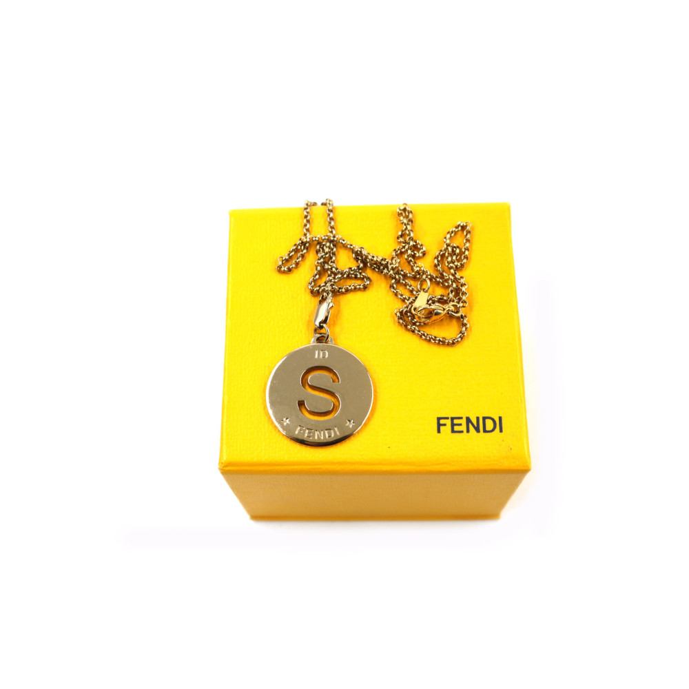 Fendi Gold Metal Necklace
