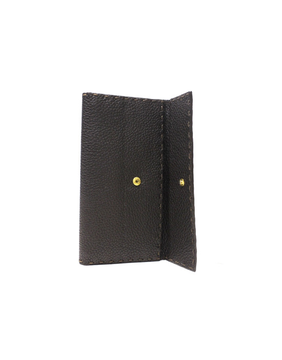 Fendi Portafoglio Pelle Marrone