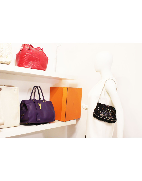 돌체 & 가바나 블랙 새틴 파우치