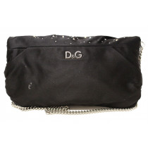 Dolce & Gabbana Pochette en Satin Noir
