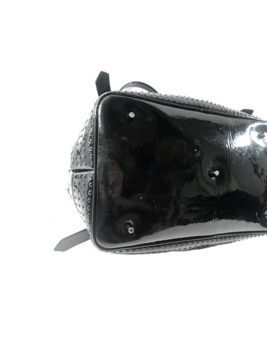 Burberry Shoppingtasche Lack Schwarz