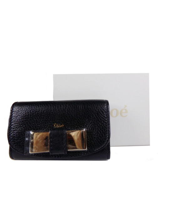 Chloè Black Leather Keychain