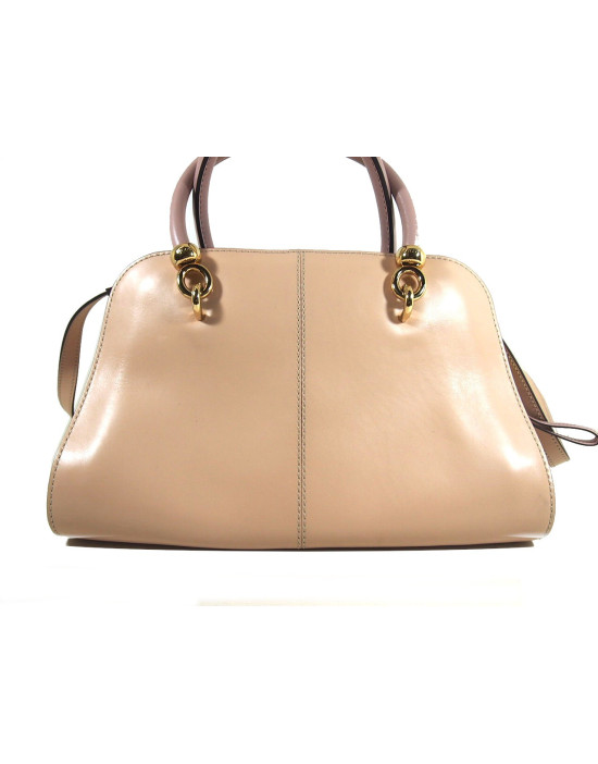 Tod's Nude Leather Shopping Bag
