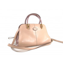 Tod's Nude Leather Shopping Bag