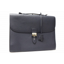 Hermes Aktentasche aus Blauem Leder