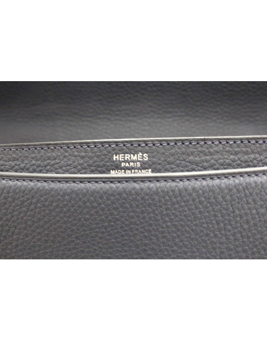 Hermes Blue Leather Briefcase
