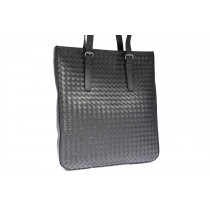 Bottega Veneta Black Leather Shopping Bag