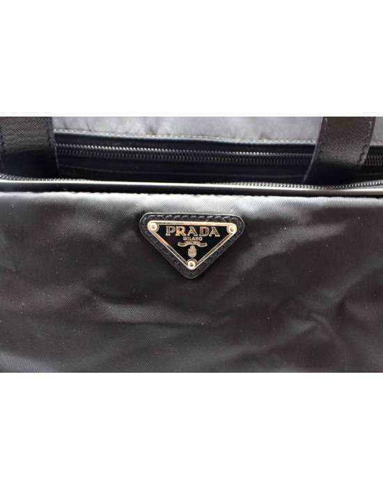 Prada Beauty Case Segeltuch Schwarz